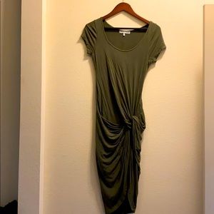 Almost famous knot wrap jersey dress